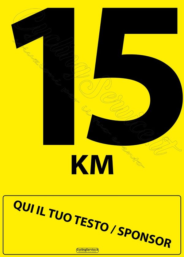 cartello 15 km , 15 km, cyclinservice.it