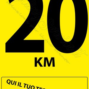 cartello 20 km , 20 km, cyclinservice.it