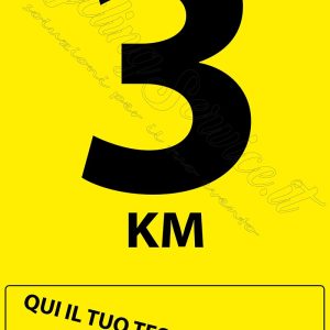 cartello 3 km , 3 km, cyclinservice.it
