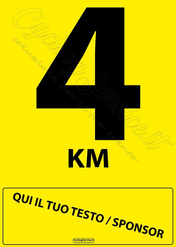 cartello 4 km , 4 km, cyclinservice.it